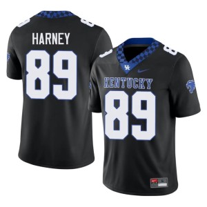 UK Wildcats Mens #89 College Football University Black Cash Harney Jerseys 538577-946