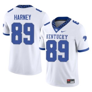 UK Wildcats University White Cash Harney Mens #89 College Football Jersey 470091-382