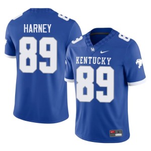 Kentucky Wildcats #89 Royal Men's Stitched Cash Harney College Football Jerseys 991502-936