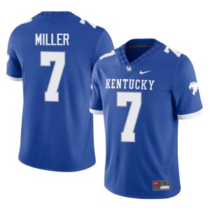 Kentucky Men College Football High School #7 Royal DJ Miller Jerseys 342781-867