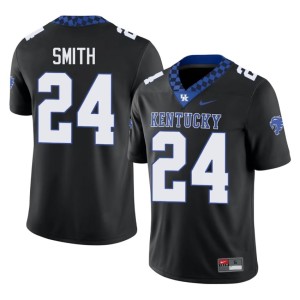 Big Blue Nation Jaden Smith #24 Black College Football Embroidery Men Jerseys 410614-919