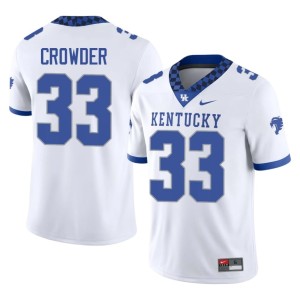 UK College Football Men's #33 2026-27 Rico Crowder White Jerseys 653094-299