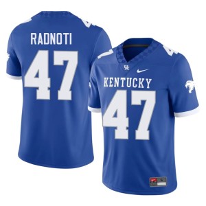 UK Wildcats Men Spencer Radnoti Royal Alumni College Football #47 Jersey 938365-629