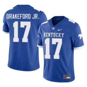 University of Kentucky Wildcats #17 Royal William Drakeford Jr. Mens College Football Player Jerseys 851576-149