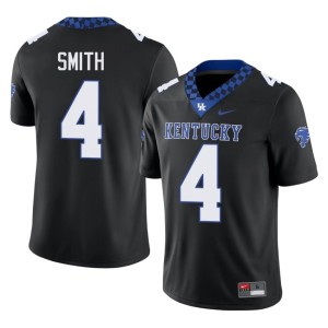 University of Kentucky College Football Mens Antwan Smith Black #4 Stitched Jerseys 434135-724