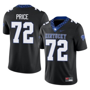 Kentucky College Football Men Black #72 Coleton Price Game Jerseys 490696-209