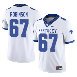 Kentucky Wildcats Stitched Mens White College Football Mark Robinson #67 Jersey 640045-167
