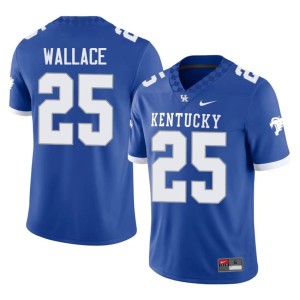 UK Tavion Wallace College Football #25 Royal Official Men Jerseys 966841-740