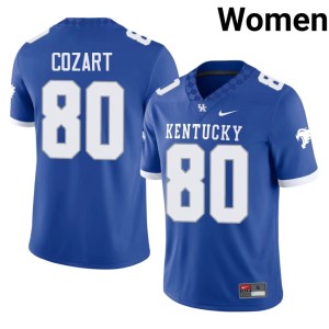 University of Kentucky Wildcats #80 Game Royal College Football Ashton Cozart Womens Jerseys 355782-608