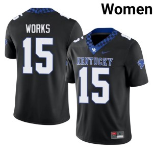 The Cats Alumni College Football Black #15 Women's Cedric Works Jerseys 895887-706