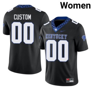 Big Blue Nation University Women's Custom College Football #00 Black Jersey 597850-526