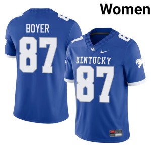 Big Blue Nation #87 College Football Limited Royal Womens Henry Boyer Jersey 579765-106