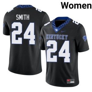 University of Kentucky #24 University Black College Football Jaden Smith Women Jerseys 486232-160