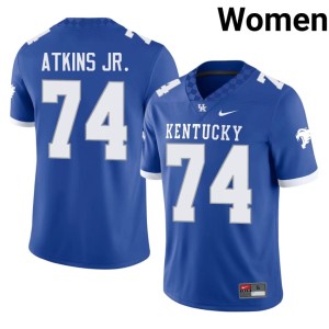 BBN College Football Womens Royal Official #74 Jermiel Atkins Jr. Jerseys 152530-802