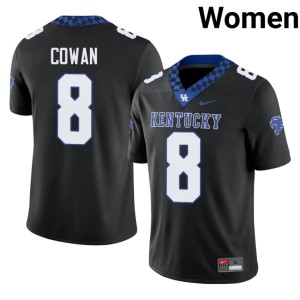 University of Kentucky Wildcats Black 2026 Lorenzo Cowan College Football #8 Womens Jerseys 440937-594