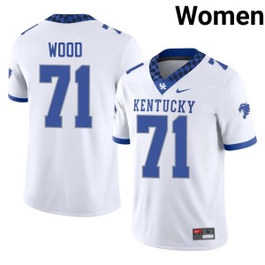 UK Wildcats #71 2026-27 Malachi Wood Womens White College Football Jersey 360573-365
