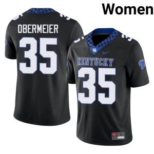 Kentucky Black Matthew Obermeier High School #35 Women's College Football Jersey 842079-749
