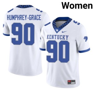 University of Kentucky Wildcats Mi'Quise Humphrey-Grace White Women's College Football Stitched #90 Jerseys 693992-573