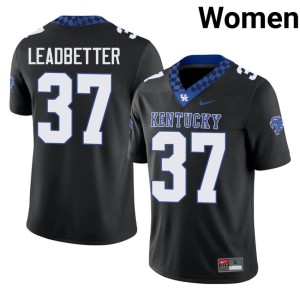 UK Wildcats Black High School #37 Women College Football Spencer Leadbetter Jerseys 225809-154