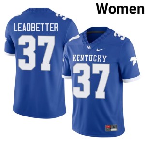 UK College Football NCAA #37 Women Royal Spencer Leadbetter Jerseys 247039-353