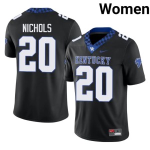 UK Wildcats Stitched #20 Terhyon Nichols Women's Black College Football Jerseys 843098-152
