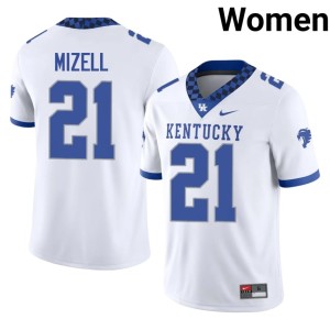 Kentucky White Tovani Mizell College Football Limited #21 Women's Jerseys 658215-444