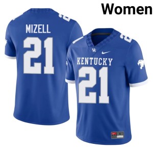 BBN #21 College Football NCAA Tovani Mizell Womens Royal Jerseys 617333-193