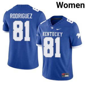 The Cats Women #81 High School Willie Rodriguez Royal College Football Jerseys 376074-974