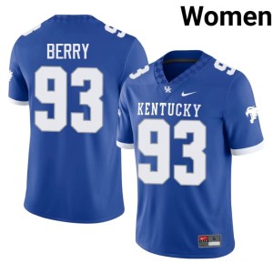 The Cats Women's Wilson Berry #93 Official Royal College Football Jerseys 382136-124