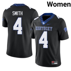 Kentucky Wildcats NCAA Antwan Smith Black #4 Womens College Football Jersey 512815-844