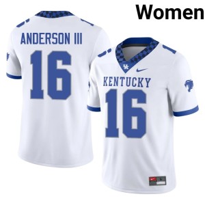 The Cats NCAA White College Football Womens Jesse Anderson III #16 Jerseys 942594-620