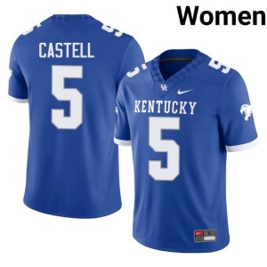 University of Kentucky Women Jordan Castell Royal 2026 College Football #5 Jerseys 755147-440