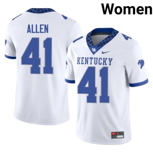 Big Blue Nation College Football High School Josh Allen White Women #41 Jerseys 350996-872