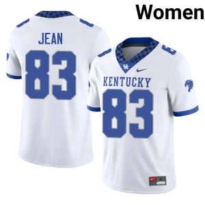 Kentucky #83 White Prince Jean Player Womens College Football Jersey 492508-570