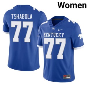 University of Kentucky Wildcats College Football Tegra Tshabola Royal Womens Alumni #77 Jersey 464405-246