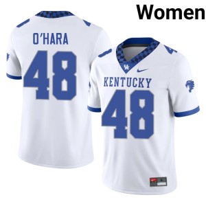 The Cats College Football #48 Womens 2026 Thomas O'Hara White Jersey 241015-979