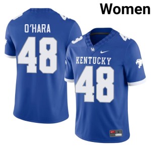 Kentucky College Football Thomas O'Hara Royal #48 Womens University Jersey 168894-838