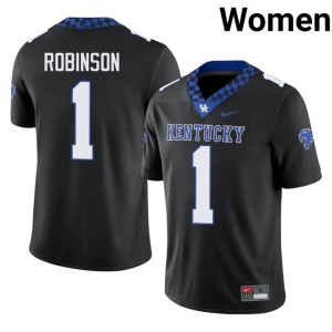 Kentucky Alumni College Football Black Wan'Dale Robinson #1 Women Jersey 307774-809