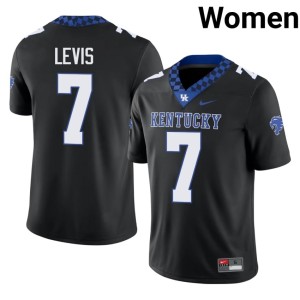 Big Blue Nation Stitched #7 Will Levis Black Women College Football Jerseys 480438-689