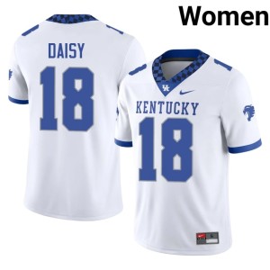 Wildcats White Xavier Daisy Women's College Football #18 University Jersey 665756-592