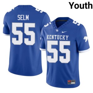 UK Wildcats College Football Royal Limited Youth Aba Selm #55 Jersey 399000-541