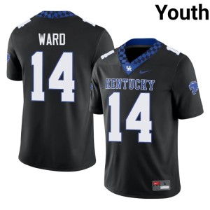 University of Kentucky Brennen Ward #14 College Football Youth Black Alumni Jerseys 373813-825