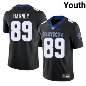UK Wildcats College Football #89 Cash Harney Youth Alumni Black Jerseys 144604-977