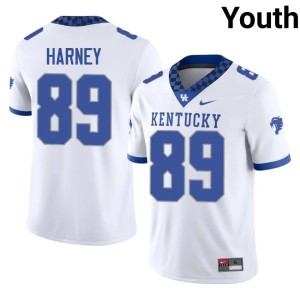 The Cats White Official College Football Cash Harney #89 Youth Jerseys 144069-286