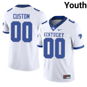 Kentucky College Football Custom Youth 2026-27 White #00 Jerseys 273520-456