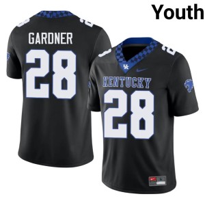 University of Kentucky Wildcats Demarcus Gardner University #28 Youth Black College Football Jersey 113577-301
