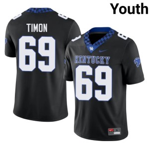 UK Black Youth Player College Football Hank Timon #69 Jerseys 544351-395