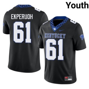 The Cats #61 College Football Youth Black Jason Ekperuoh Replica Jerseys 468502-724