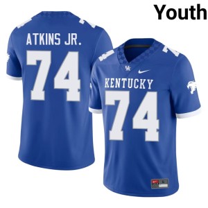 Wildcats Jermiel Atkins Jr. Youth #74 College Football Royal University Jerseys 623474-915