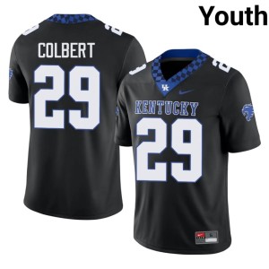 The Cats Youth #29 Official Black College Football Jordan Colbert Jersey 139300-727